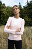 Bologna ribbed cardigan in pink