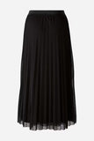 Long pleated tulle skirt in black