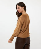 Caramel lurex sweater