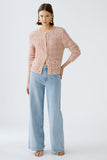 French style cardigan in rose gold mix