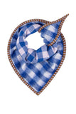 Checks blue lavender scarf