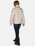 Short padded jacket with side zip