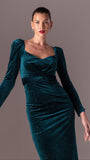 Green Velvet Pencil dress