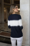 Aprille Sweater in navy and ivory