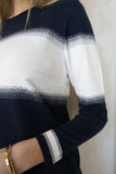 Aprille Sweater in navy and ivory