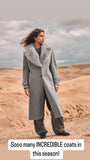 Constance coat in grey with detachable fur collar