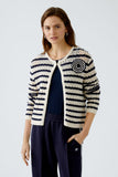 Navy and Off White Cardigan