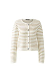 Beige and off white box cardigan