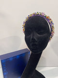 Purple Hairband with Multicoloured Beading Detail