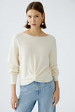 Cozy Knot Sweater in Off White