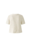 Off White and Camel Striped Top