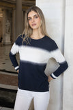 Aprille Sweater in navy and ivory