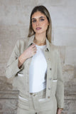 Alex denim jacket in beige