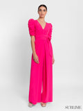 Pink Jumpsuit with Vneck