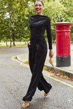 Ava jumpsuit in black velvet