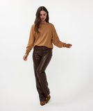 Caramel lurex sweater