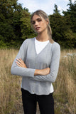 Grey  melange textured cardigan