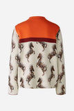 Fun sweater with equestrian pattern