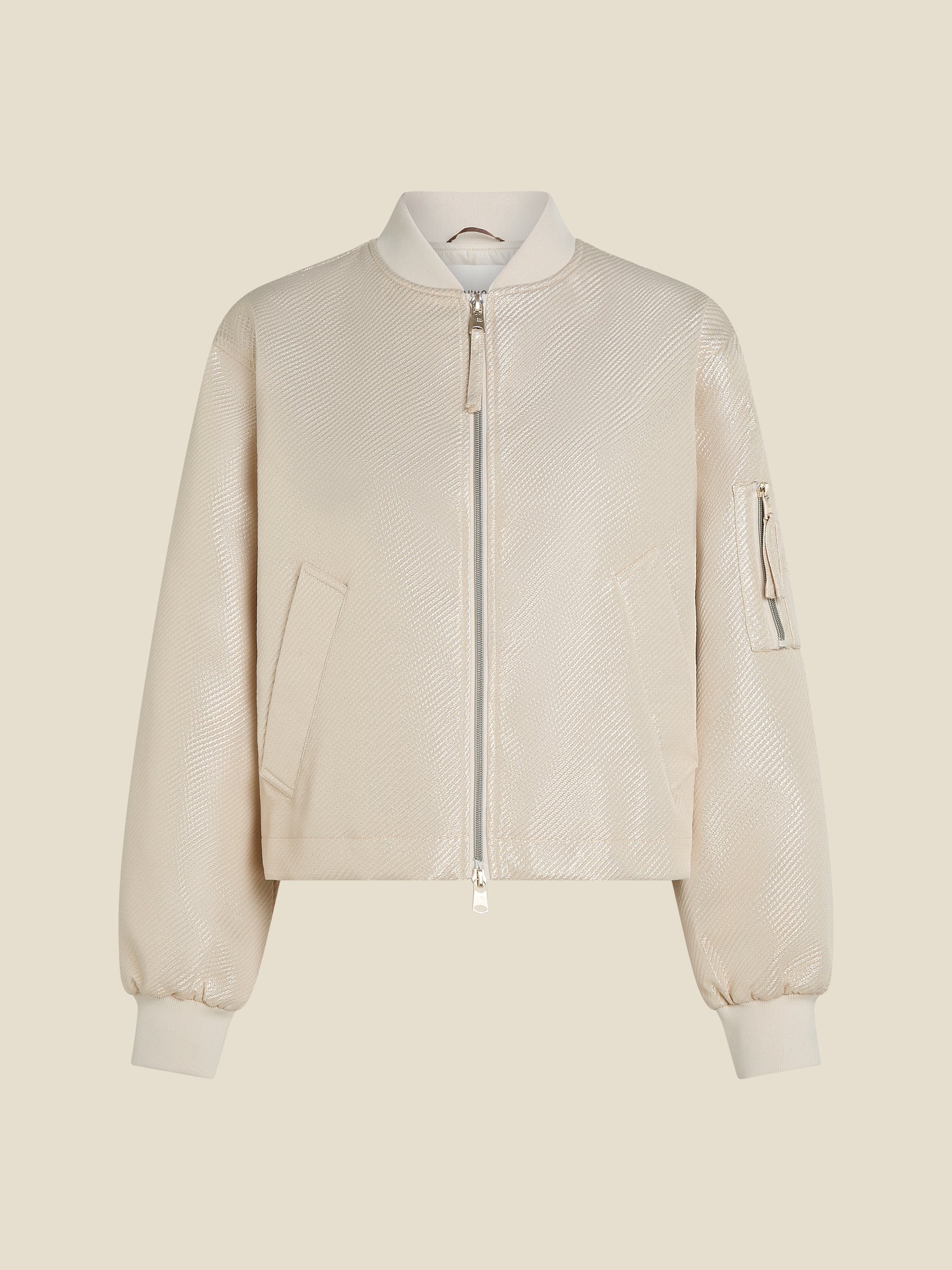 Goldie Bomber Jacket in Champagne Shimmer