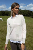 Trevino jumper in pink and cream