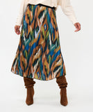 Maxi Pleated skirt in autumn colours