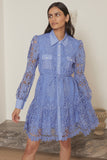 Inka Dress in Blue Lace