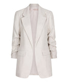 Champagne and ivory tweed casual blazer