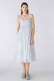 Tiered summer dress with tie straps.