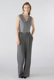 Jersey pinstripe trousers in grey