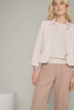 Boxy jacket in soft cream