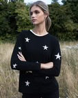 Black jumper with silver starts