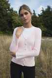 Bologna ribbed cardigan in pink