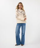 Beige Sweater with  animal sequins