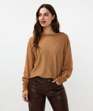 Caramel lurex sweater