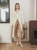 Fleur long cardigan in cream