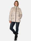 Short padded jacket with side zip