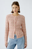 French style cardigan in rose gold mix