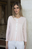 Marzo Cardi in light pink and white