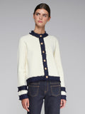 Chanel Ivory and Navy Cardigan