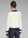 Chanel Ivory and Navy Cardigan