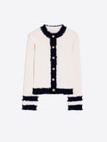 Chanel Ivory and Navy Cardigan