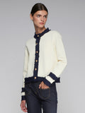 Chanel Ivory and Navy Cardigan