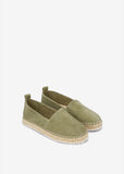 Suede Espadrilles Khaki