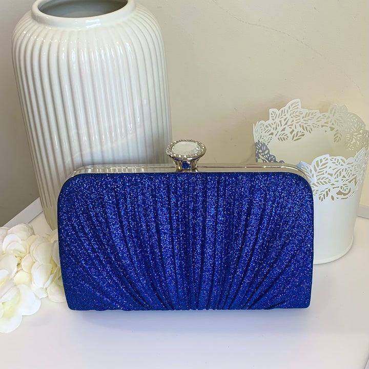 Stylish womens clutch wallet purse for girls ladies royal blue faux leather  hand purse WRLCL ROYAL