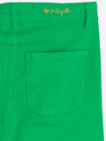 Ankle grazer kick flare nautical style trousers in green
