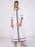 Natalia Dress in White Cotton