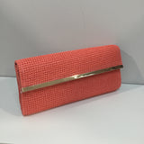 Willow Peach Mesh Clutch