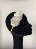 Plumeria Headpiece in Pearl and AB Crystals