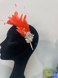 Angelica Headpiece in Coral